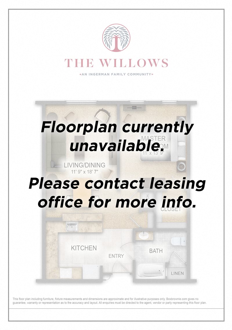 Floor plan for 3 beds, 2 baths, 1333 sqft